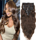 Brown wave clip-in